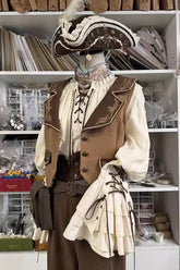 Pirate Series Navigation Treasure Hunting Guide Embroidery Handsome Lolita Vest 2 Colors